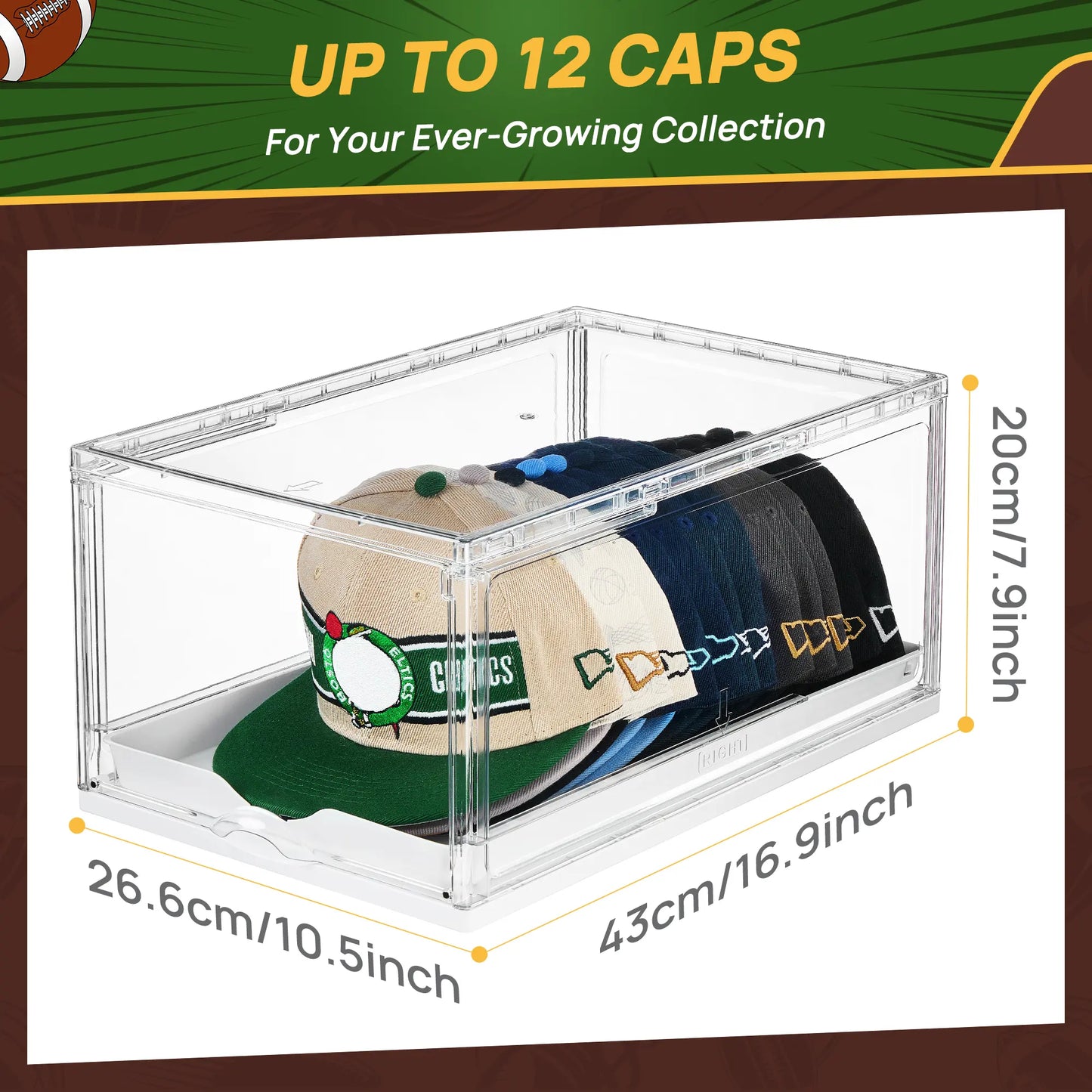 2-4 Pack Hat Organizer