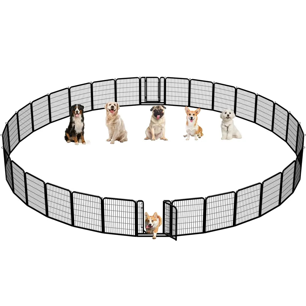[Heavy Duty]  Dog Playpen6/8/12/16 Panels Metal Pet Playpen, OutdoorIndoor Dog Exercise Barrier Fence