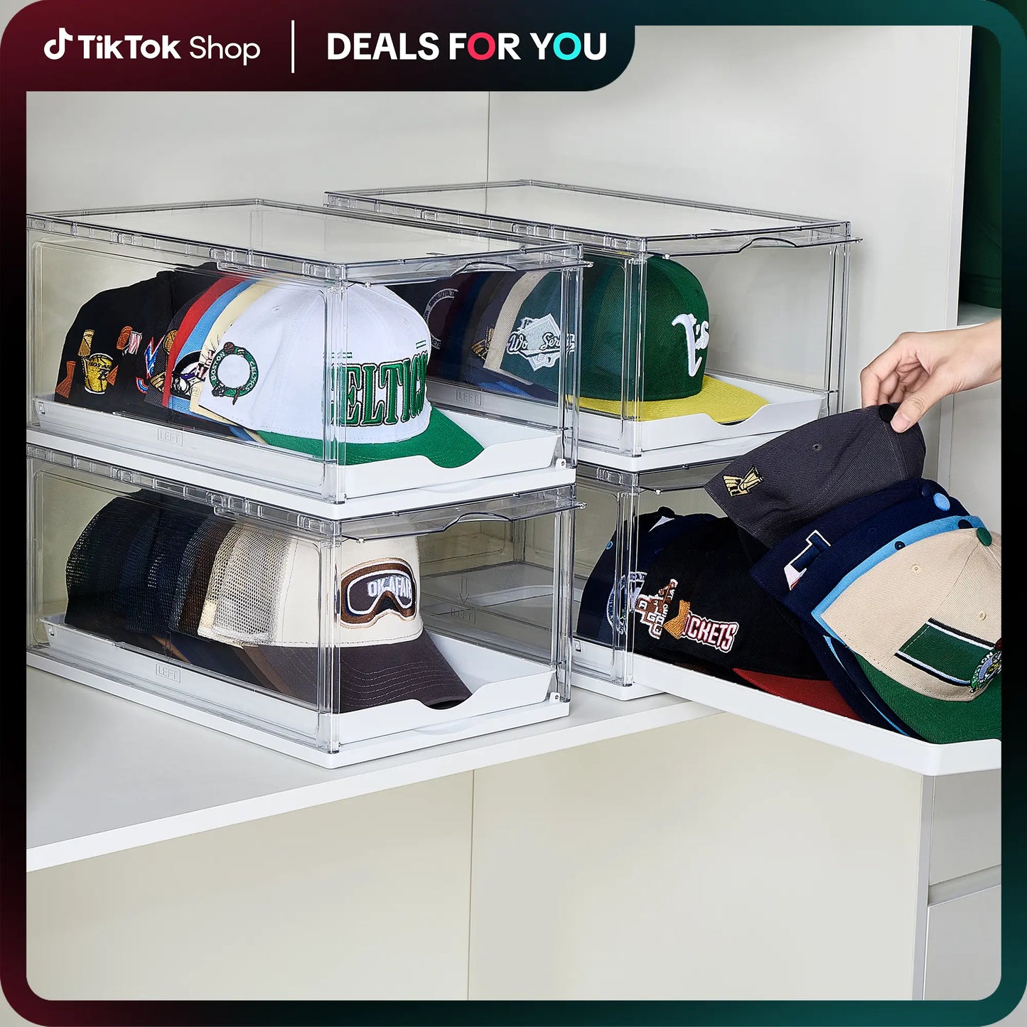 2-4 Pack Hat Organizer