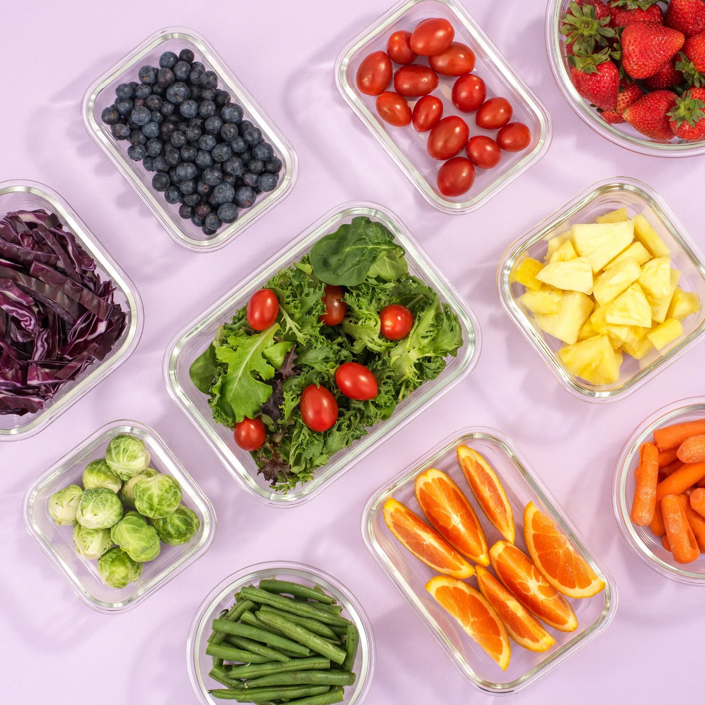 12-Piece Glass Meal PrepContainers with AirtightLocking Lids - BPA-FreeBorosilicate Food StorageContainers, Leakproof,Stackable, Microwave,Oven, Freezer &Dishwasher Safe