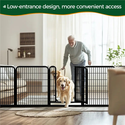 [Heavy Duty]  Dog Playpen6/8/12/16 Panels Metal Pet Playpen, OutdoorIndoor Dog Exercise Barrier Fence