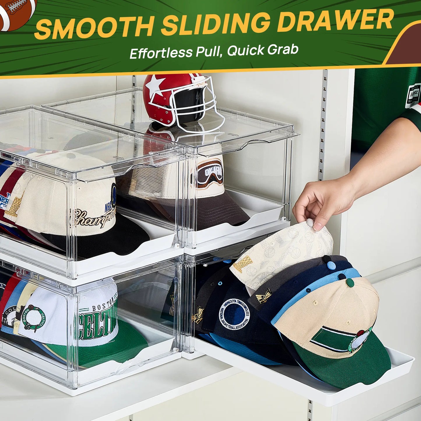 2-4 Pack Hat Organizer